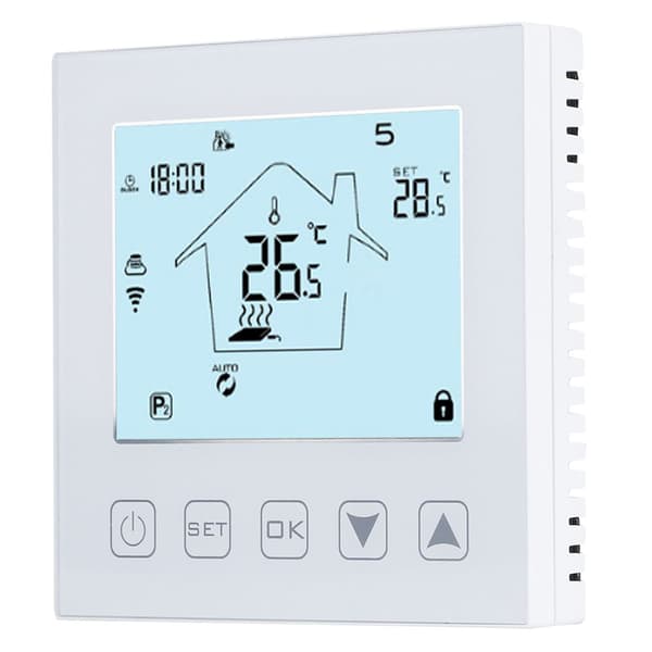 Smart Temperaturkontroll för Hemvärmesystem, Smart Tuya WiFi Termostat Digital Programmerbar LCD-Display Golvvärme Temperatur