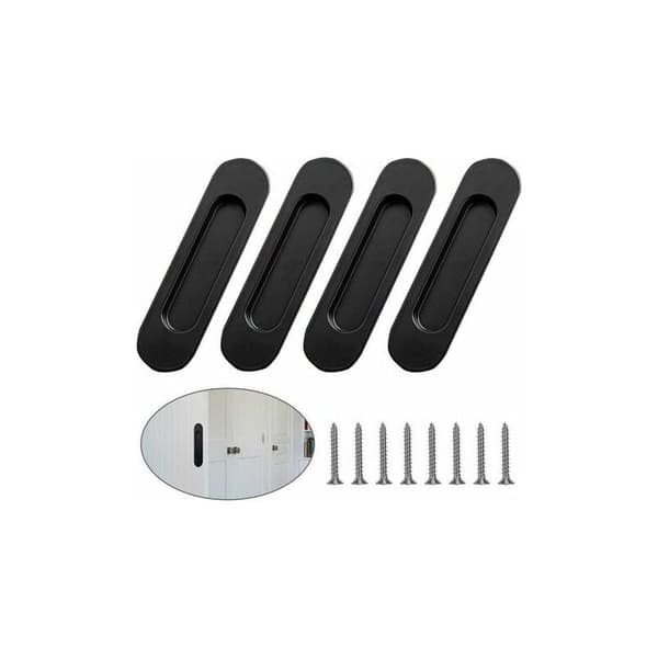 Skyvedørhåndtak, Ergonomisk Strukturdesign, Premium Sinklegeringsmateriale for Solid Holdbarhet, Egnet for Innvendige og Utvendige Dører (Pakke