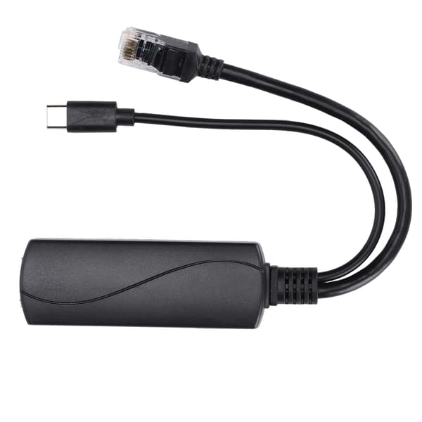 Ethernet-splitter for PoE-systemer, PoE til USB-konverter med Micro USB-strømutgangsfunksjonalitet, 2,5 Gbps hastighetsytelse, Multippel beskyttelse