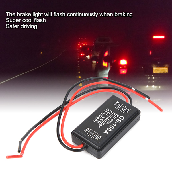 Blinkande Strobe-Styrenhet LED Broms Biltillbehör med IP65 Skydd för Motorfordon