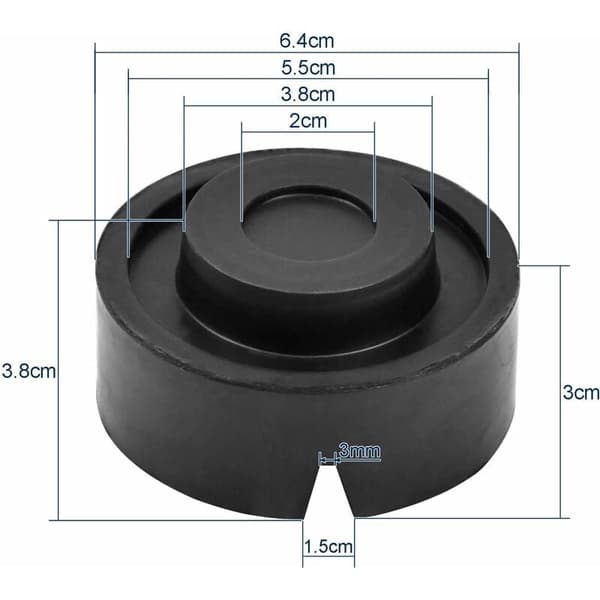 Bærende Design Universal Donkraft Pad Adapter Til Fortykkede Gummimateriale, Ekstra Greb Til Beskyttelse Af Klemmesømme (2 Styk)