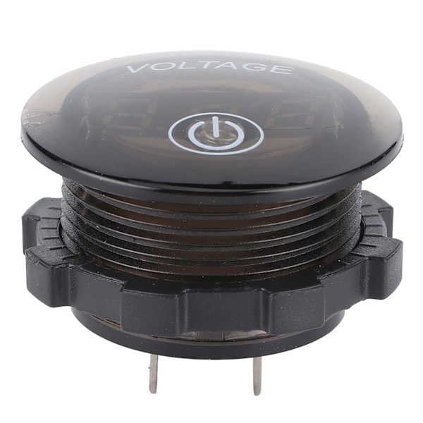 Universal LED DC Digital Voltmeter Spänningsmätare Bilbatteri Mätare 12‑24V Med Tryckknapp Blå