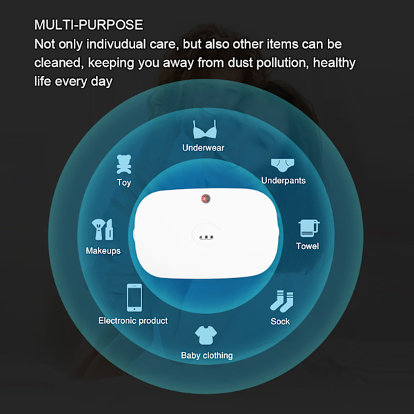 Ammattimainen UV LED -puhdistuslaatikko Kynsikoristetyökaluille Alusvaatteille Ultraviolettipuhdistuslaite Valkoinen