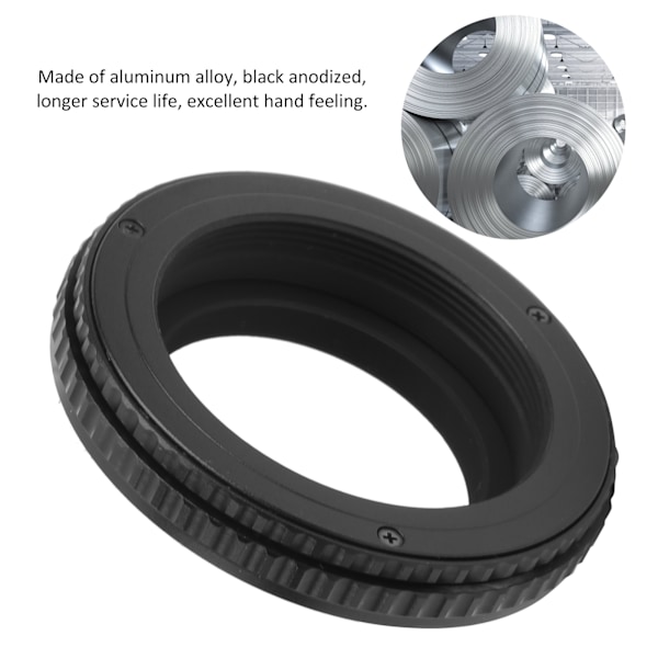 NEWYI M42‑M39 10‑15mm Justerbar Fokuseringsrør Adapter Forstørrelses Makro Objektiv Ring