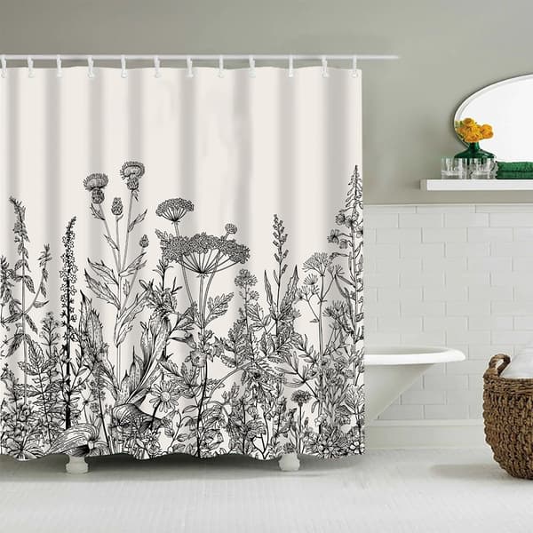 Douceur d'intérieur duschdraperi med krokar 180 x 200 cm polyester