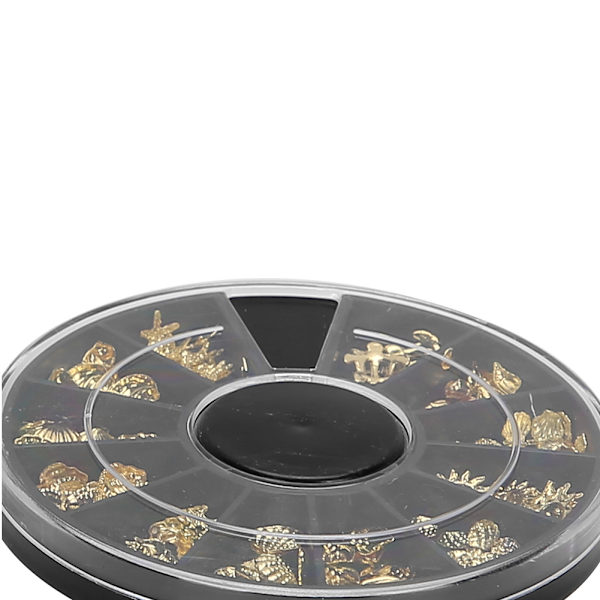 4 Ask Nagelkonst Hål Ornament Nagelkonst Manikyr Hantverk DIY Dekoration Glitter Tillbehör