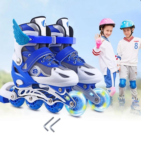 Inline Skates för Barn och Vuxna Justerbara Rullskridskor Is Skridskor
