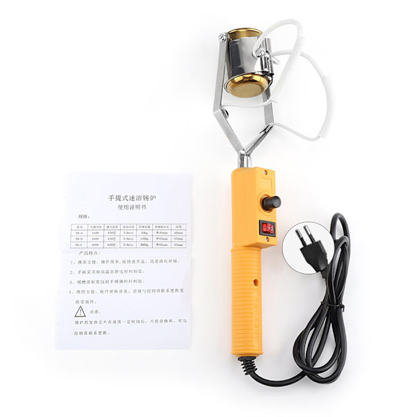 280W 220V Elektrisk Bærbar Loddepot Smelte Tin Ovn med Temperaturstyring (EU Stik)