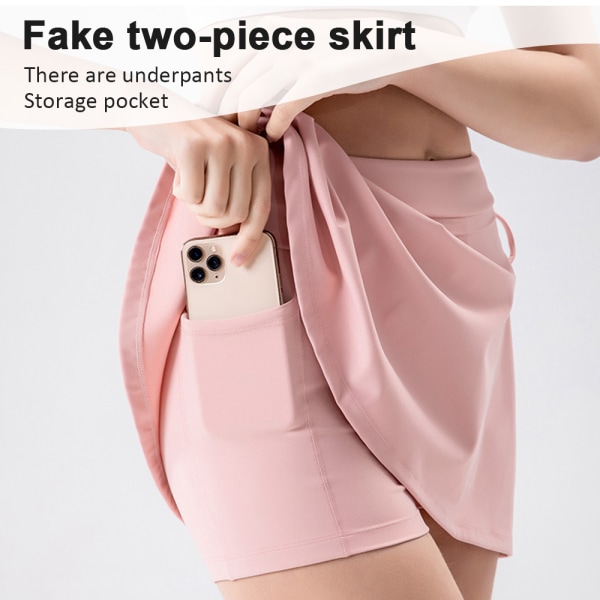 Tennis Skorts-nederdele med lommer Strækbart nederdel med snoretræk