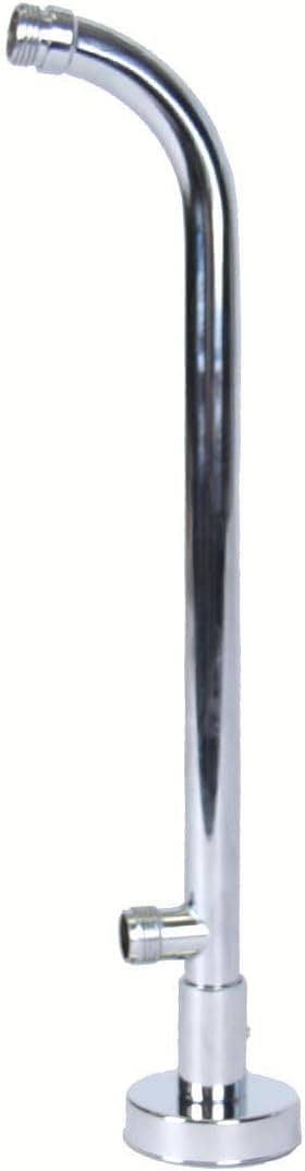 Forkromet messing vægmontering, solid messingkonstruktion brusearm med poleret kromfinish til badeværelsesopgradering (95,25 cm, krom)