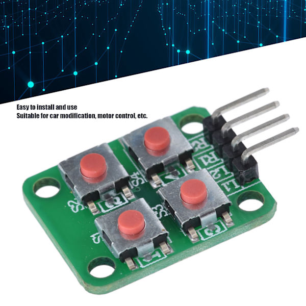 5 st 2x2 Scan 4-knappars tangentbordmodul Array-tangentbrytarmodul för elektrisk styrning