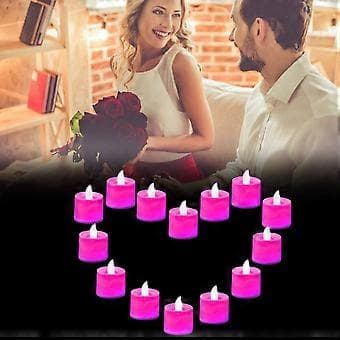 24 stk. LED Lys Multi-Farver Nat Dekoration Lys (hvid skal+pink lys)
