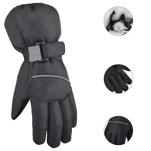 Ski handsker til børn, termiske fleece handsker