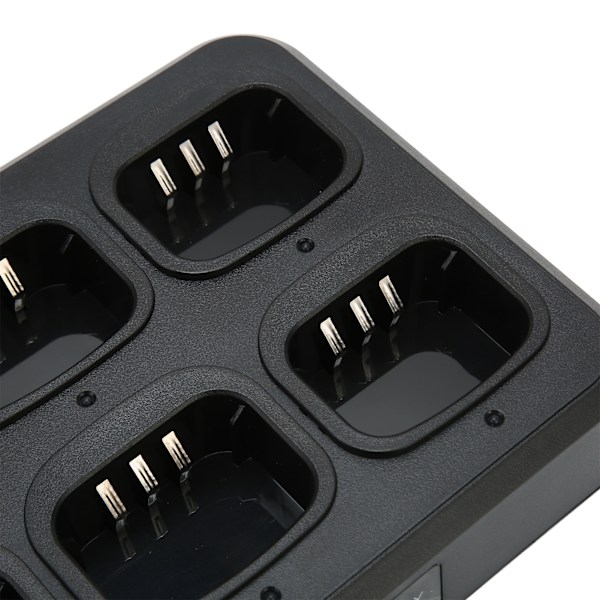 6-veis Walkie Talkie Ladebase Sikker Rask Lading Flere Enheter 2-veis Radiolader for BF‑UV5R AC100‑240V EU-kontakt