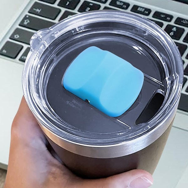 2-pakks 20 oz Magnetiske Erstatningslokk for 20 oz Tumbler, 16 oz Pints, 10/24 oz Mugg, 10 oz Blue