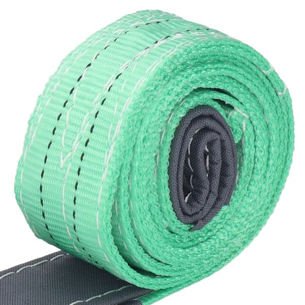 2T Flat Løftetau med Dobbel Øye Spenne Polyester Webbing Løfteslynge for Industriell Kran 2 Meter