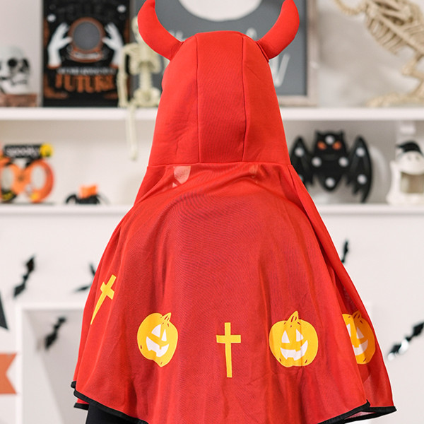 1 stycke ko horn cape cape barn maskerad djävul ko horn red f5f6 | red |  Fyndiq