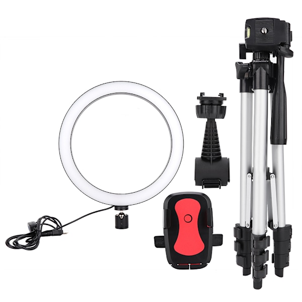 LED Ringlys med Stativ Dimmbart LED Fylllyssett For Video Live Makeup