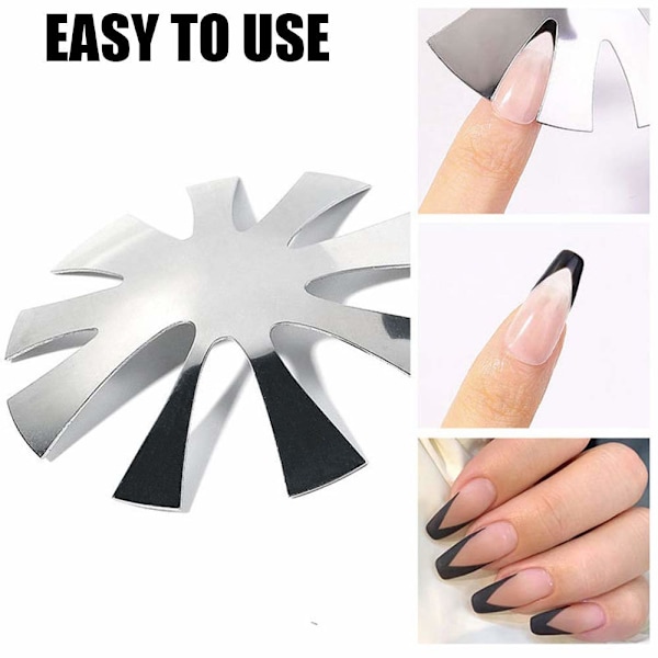 Akrylnaglar av hög kvalitet, Stiletto-stil med glansig finish och hållbar design för upprepad användning