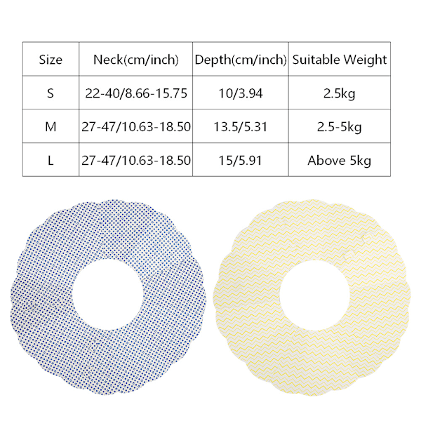 Papir Katt Myk Halsring Krage Deksel Anti-bitt Justerbar Hund Halsbeskytter (Kloreavtrykk S)