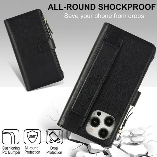 Til iPhone 16 Pro Max 16Plus 16Pro Telefon Cover Wallet Case med Kortholder Magnetisk Til iPhone 16 Pro Max Læder Telefon Covers