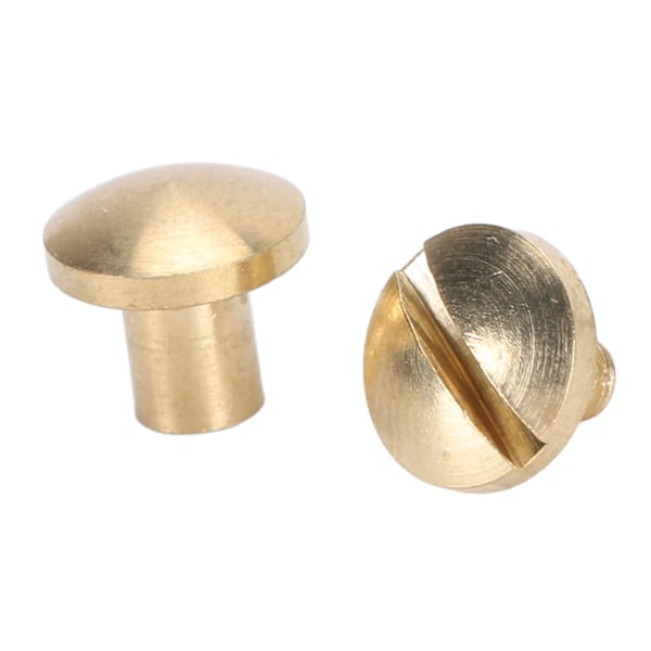 50 Set Mässingsnitar Kit DIY 8mm Spårskruv Dekorativ Böjd Nit för Läder Väska Tyg Byxor Papper 5mm / 0.2in
