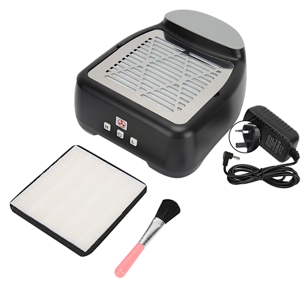 30W Justerbar Nageldammsamlare Stark Sugkraft Nagelsalongsdammsugare Manikyrverktyg UK-kontakt 110‑240V