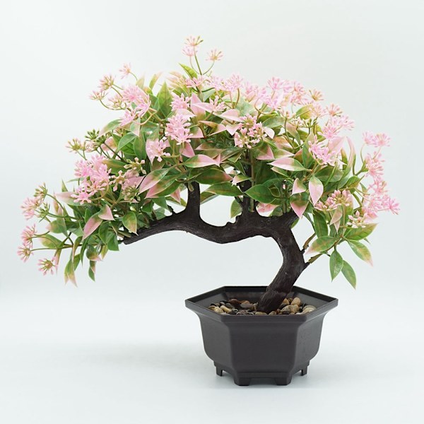 Keinotekoinen ruukkukasvi sisustukseen, Bonsai-simulaatio kukkaruukku kotiin ja toimistoon (Vihreä)