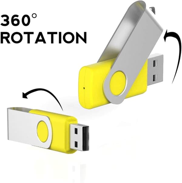 5-pak 64GB USB-flashdrev 64GB Flashdrev Tommelfingerdrev Roterende