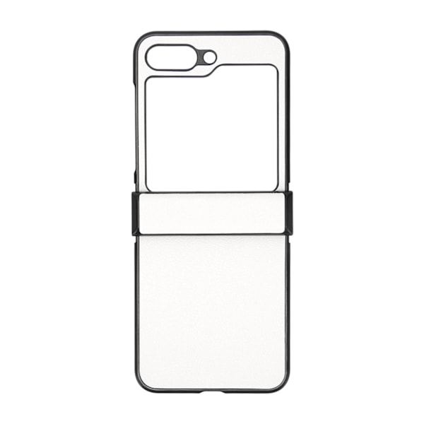 Litchimönstrat Mobiltelefonfodral i Syntetiskt Läder Vikbar Skärm Mobiltelefon Skyddsfodral för Galaxy Z Flip 5 Fodral Vit