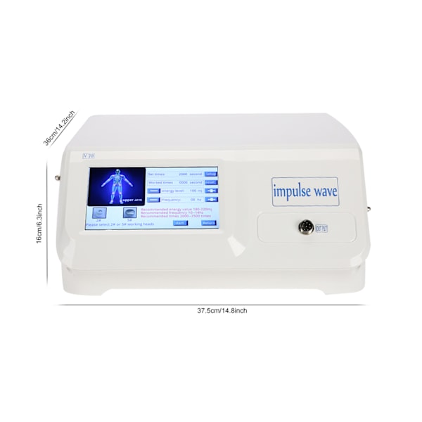 ED Shockwave Terapi Smertelindrende Behandling Massager Maskine Fysioterapi Instrument US Stik 110V