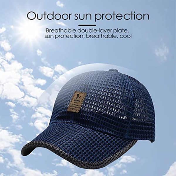 2 herrhattar Sommarsolhatt Solhatt utomhus Cap Black and blue