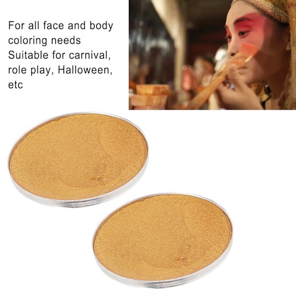 2 st ansiktsfärg Concealer Enstaka Glitter Färgglad Långvarig Pressad Puder Concealer för Halloween Cosplay 19