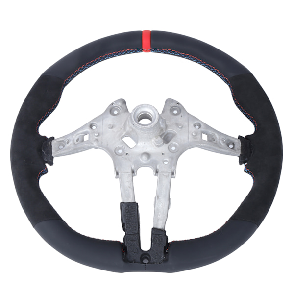 For M Performance V2 Fladbund Nappa Suede Ratstyre Udskiftning til F8X M2 M3 M4 (Rød 12-Timers Ring)