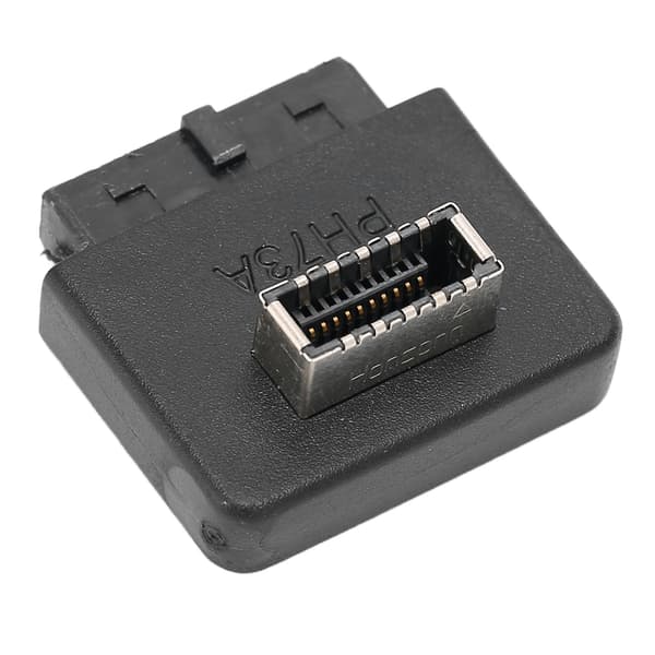 Bundkort USB-adapter til PC-byg, USB 3.0 20-pin Header Han-forlængeradapter til USB 3.1 Frontpanelstik, Kompakt Adapterdesign med Høj