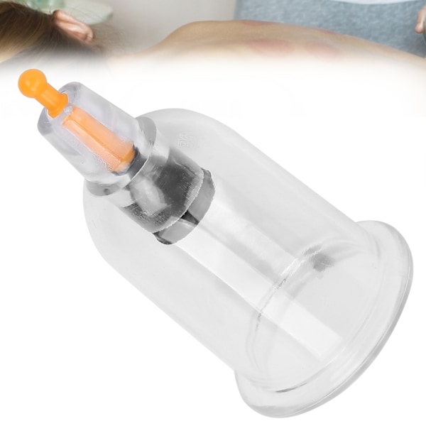 Transparente B6 Vakuumsugkopper for Kroppsmerter, Akupunkturmassasje, Koppingtilbehør
