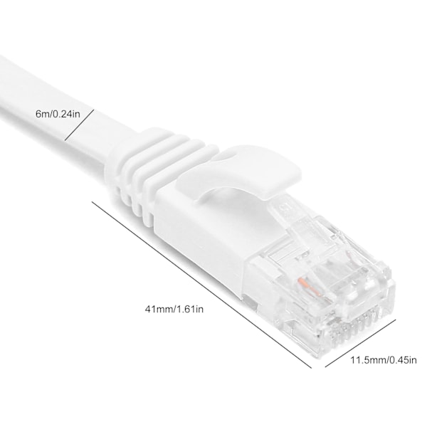 Ethernet-kabel CAT6 Gigabit 8-trådet snoet par netværksjumper fladt kobbertråd forsyninger 30 meter