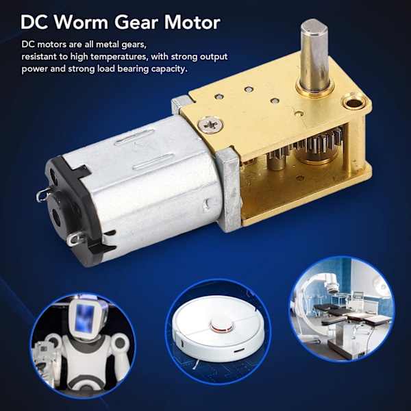 Gir Motor DC 6V Enkelt Aksel Turbo Snekke Motor Hastighetsreduksjonsmotor for Maskinutskifting 30RPM 1:236