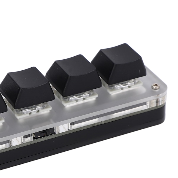 Enhands Mekanisk Tangentbord 4 Tangenter med Justerbar RGB DIY Programmerbart Tangentbord för Kontorsspel