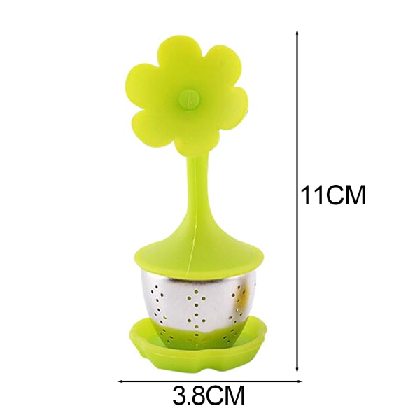 Tea soaking device, including drip tray, 2-piece silicone