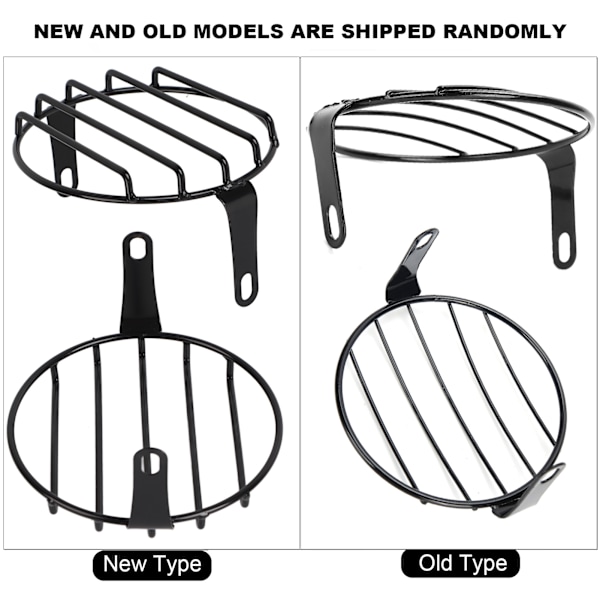 6,5 tommers motorsykkel frontlyktgrilldekselbeskytter Universal for Cruisere Choppere Cafe Racers