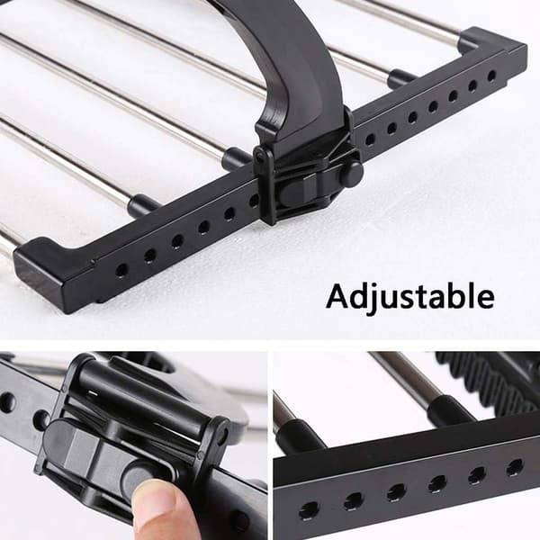 Robust og solid tørrestativ til altan, multifunktionelt tørrestativ med rustfrit stålramme, foldbart design til håndklæder