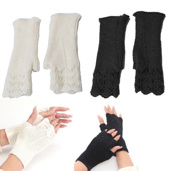 2 Par Vinterarmvarmere til kvinder Varme Fingerløse Handsker Hånd Kr