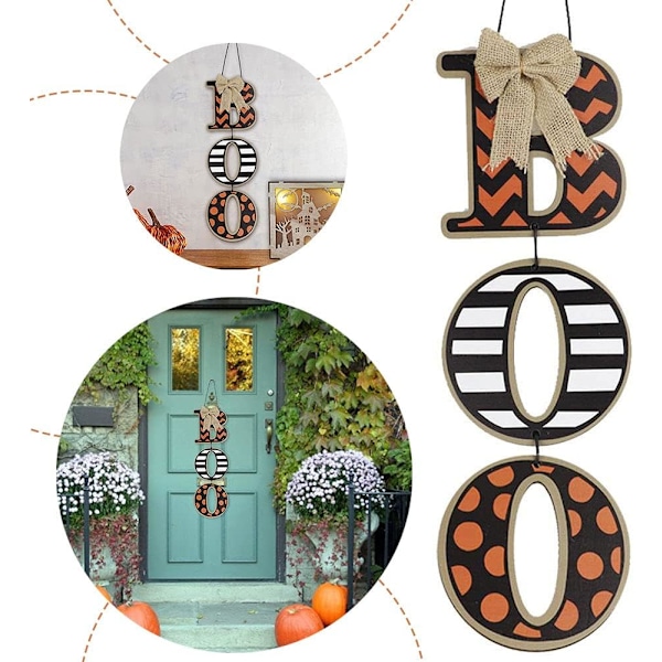 Trippel Skylt, Chic Design Träpumpaskylt För Halloween Dekoration Hängande Väggdekoration, Handgjorda Trä Staplade Fiberboard Konturer Bred