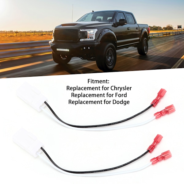 2 stk Bilhøyttaler Ledningsnett Adapterplugg Stereo-kontakt Auto Diskantmodifisering Utskifting for Ford