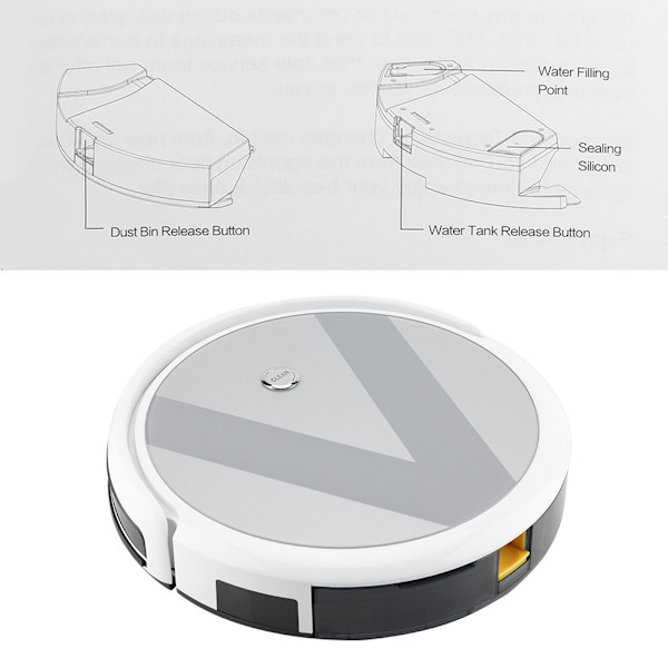 Robotdammsugare med Mikrofiberduk, Smart Robotermopp, Dammsugare EU