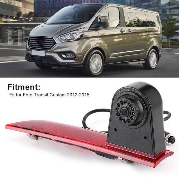 IR LED Bromsljus Bakkamera Parkering Backkamera Passar för Ford Transit Custom 2012‑2015