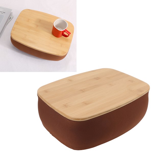 Bambubord för Laptop, Multifunktionell Ergonomisk Bärbar Laptopbord för Säng, Kontor, Mötesrum, Soffa