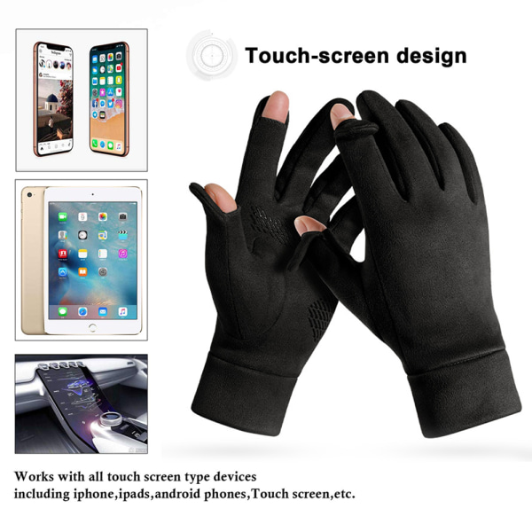 Varme vinterhansker Med fleksible Lekkefingre Touch Screen