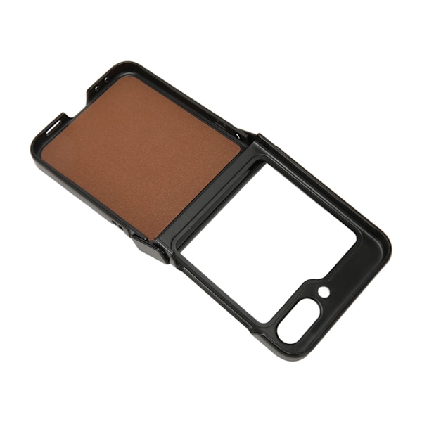 Litchimönstrat Mobiltelefonfodral i Syntetiskt Läder Vikbar Skärm Mobiltelefon Skyddsfodral för Galaxy Z Flip 5 Fodral Vit